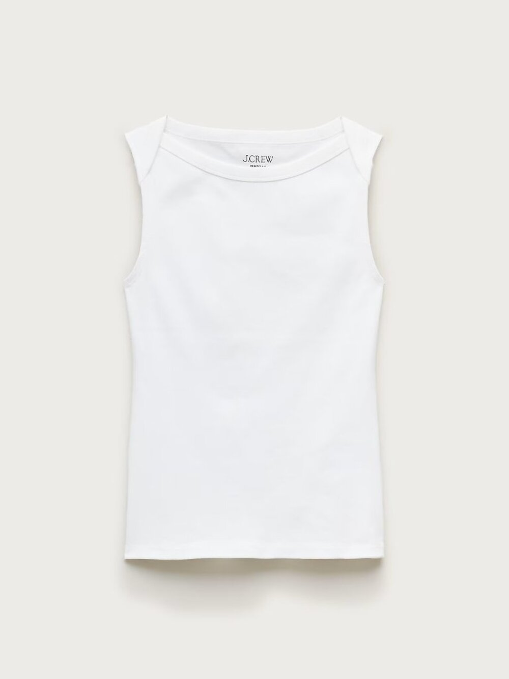 NWT J.Crew Perfect-fit boatneck tank top Size Large White